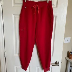 Red FIGS joggers